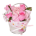 Pink Baby Bouquet in Bucket