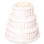 Undecorated Wide 3 Tiers Diaper Cake
