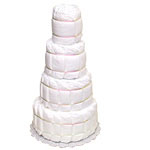 Undecorated 4 Tier Diaper Cake