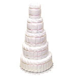 Undecorated 5 Tier Diaper Cake