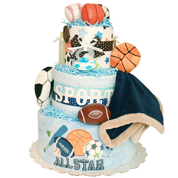 sports diaper cake