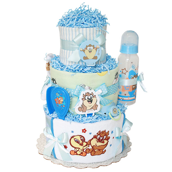 Baby Taz Looney Tunes Diaper Cake For A Boy 89 00 Diaper
