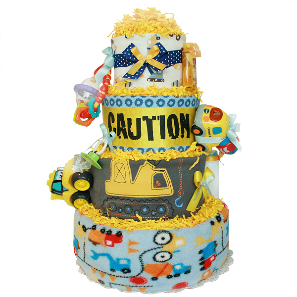 Caution! Baby Under Construction Diaper Cake