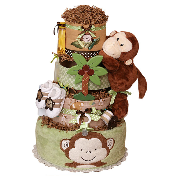 monkey diaper cake