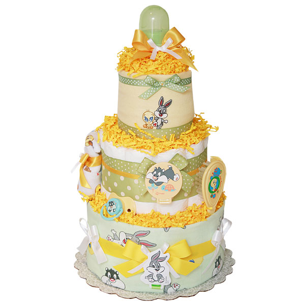 Neutral Looney Tunes Diaper Cake 89 00 Diaper Cakes Mall