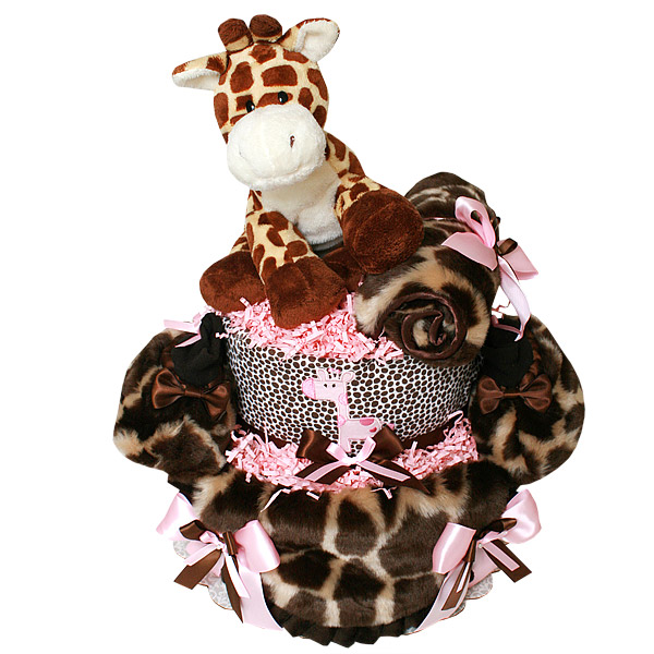Luxe Giraffe Couture Diaper Cake 145.00 Diaper Cakes Mall, Unique