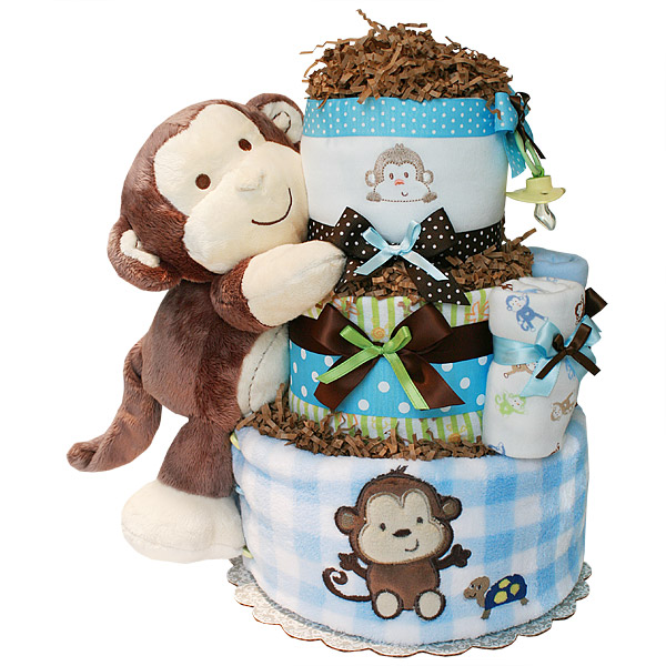 monkey diaper cake