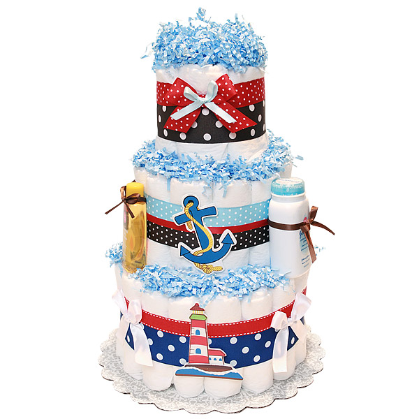 nautical diaper cake ideas