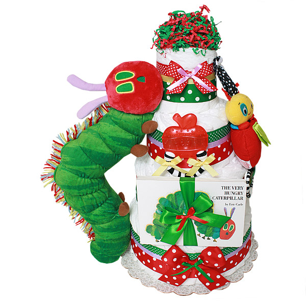 caterpillar diaper cake