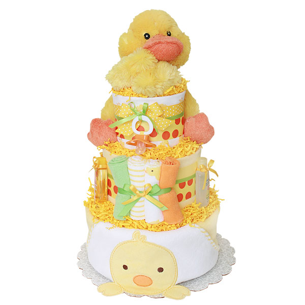 Rubber Ducky Diaper Cake Baby Gift Yellow Duck Diaper Cake Gender Neutral Baby Shower Centerpiece Duck Shower Decorations